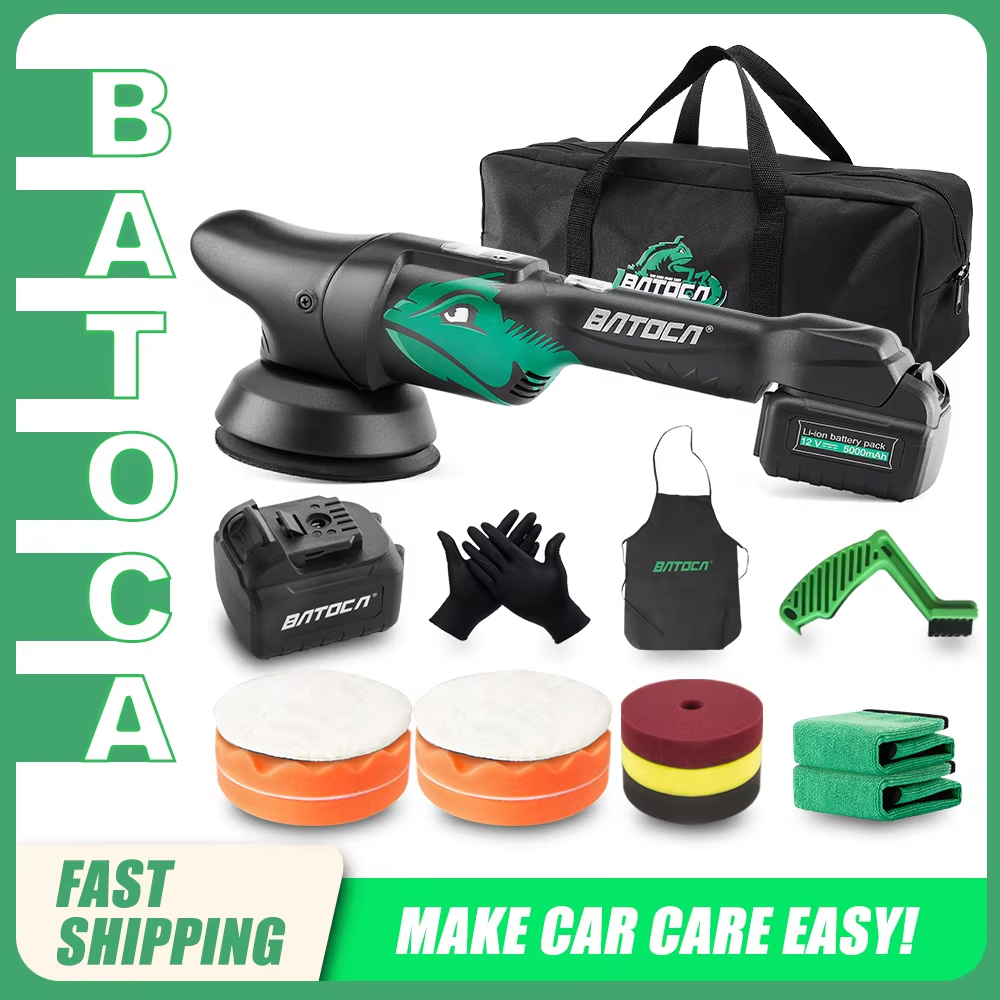 Orbital Polisher Da - BATOCA S2 4.0Ah 5インチコードレスカーポリッシャー 8mmオービタルワイヤレスポリッシャー デュアルアクション研磨機